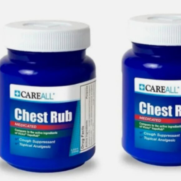 SET OF 2 CareAll Medicated Chest Rub 3.53 oz Cough Suppressant Topical - Picture 1 of 3